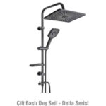 ÇİFT BAŞLI DUŞ SETİ - DELTA SERİSİ ( SİYAH )